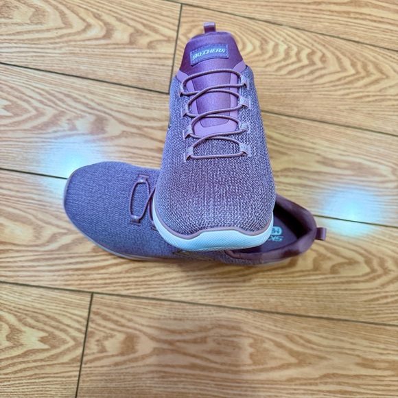 Skechers Women's Mauve Knit Sneakers - Picture 2 of 6